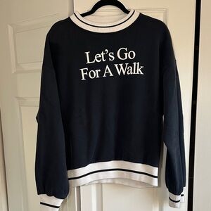 Navy and White Sweatshirt